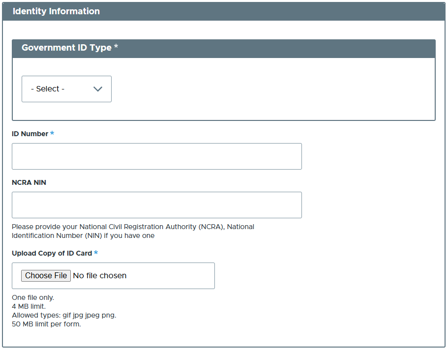 Identity Information