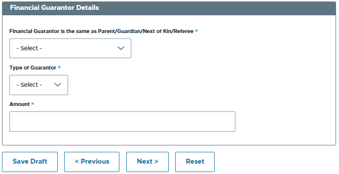 Financial Guarantor Details