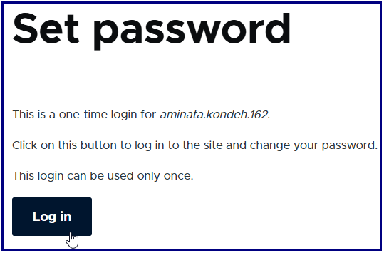 Initial login window